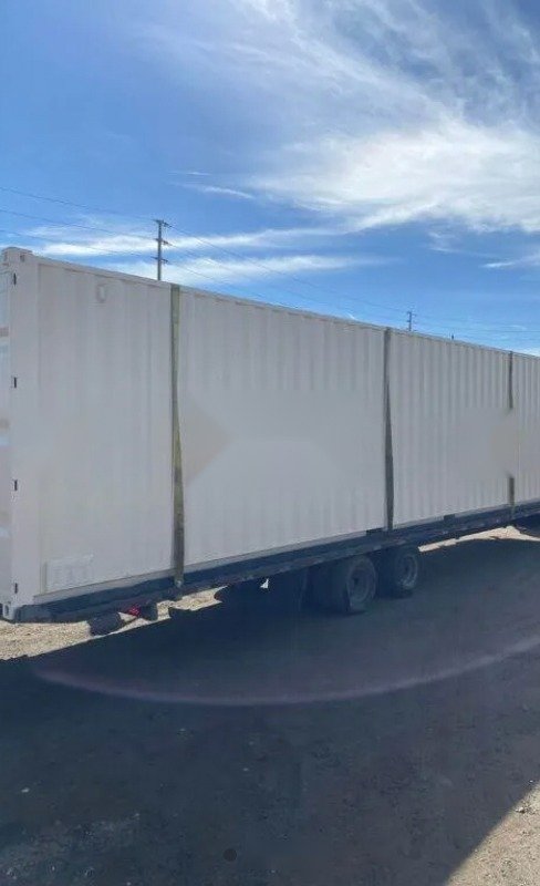 40ft one-trip container on a delivery trailer